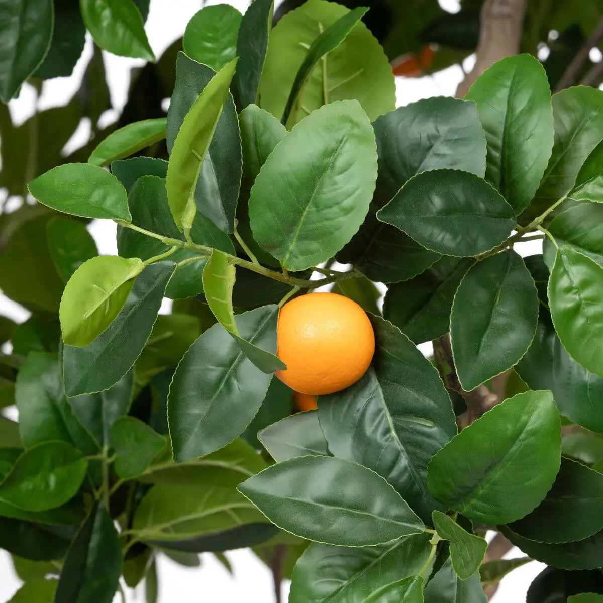 Faux Orange Tree With Weighted Black Pot