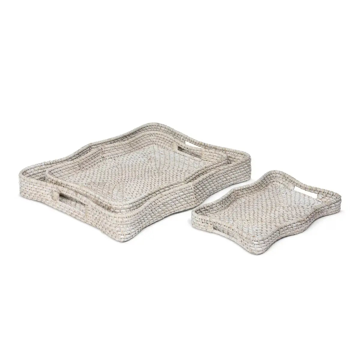 Sanibel Scalloped Tray Set