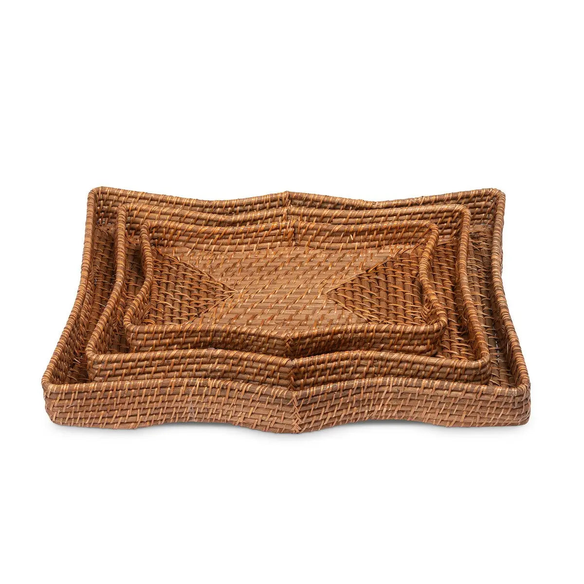 Sanibel Scalloped Tray Set