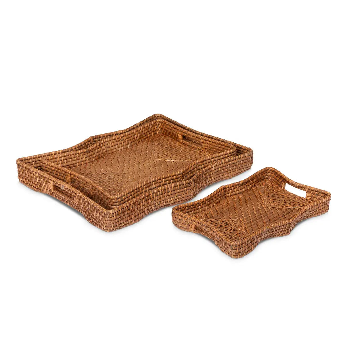 Sanibel Scalloped Tray Set