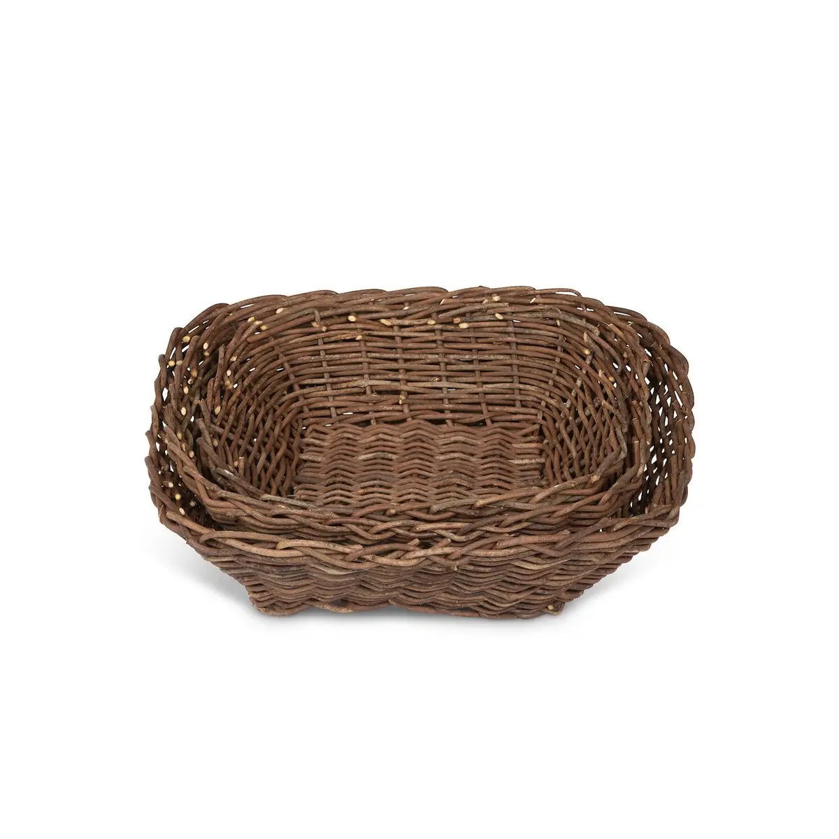 Island Palm Rattan Tray Set