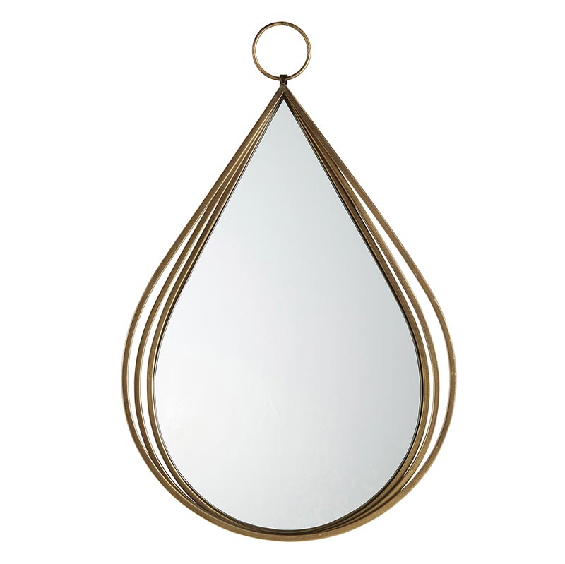 Gold Droplet Wall Mirror