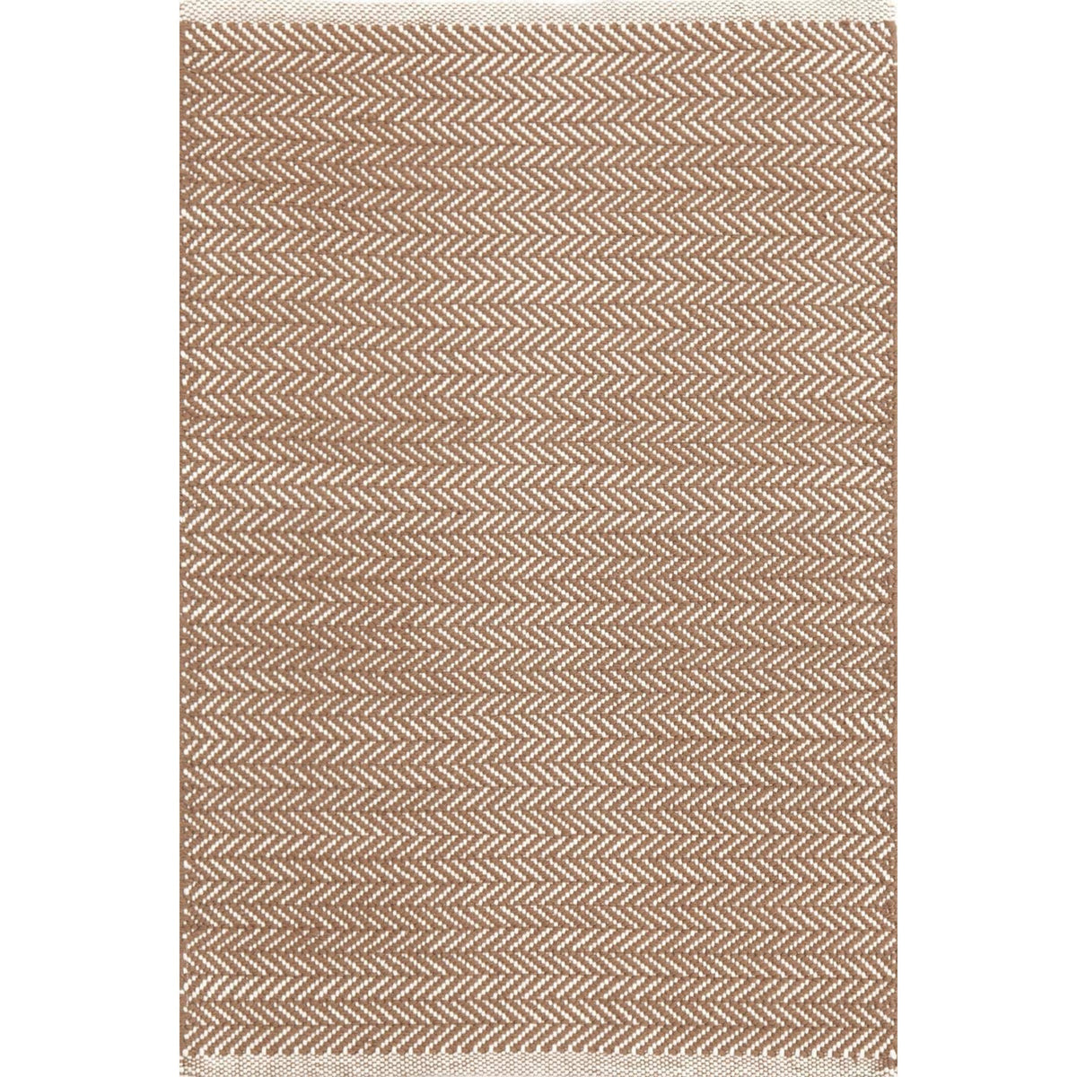 Dash & Albert Herringbone Stone Woven Cotton Rug