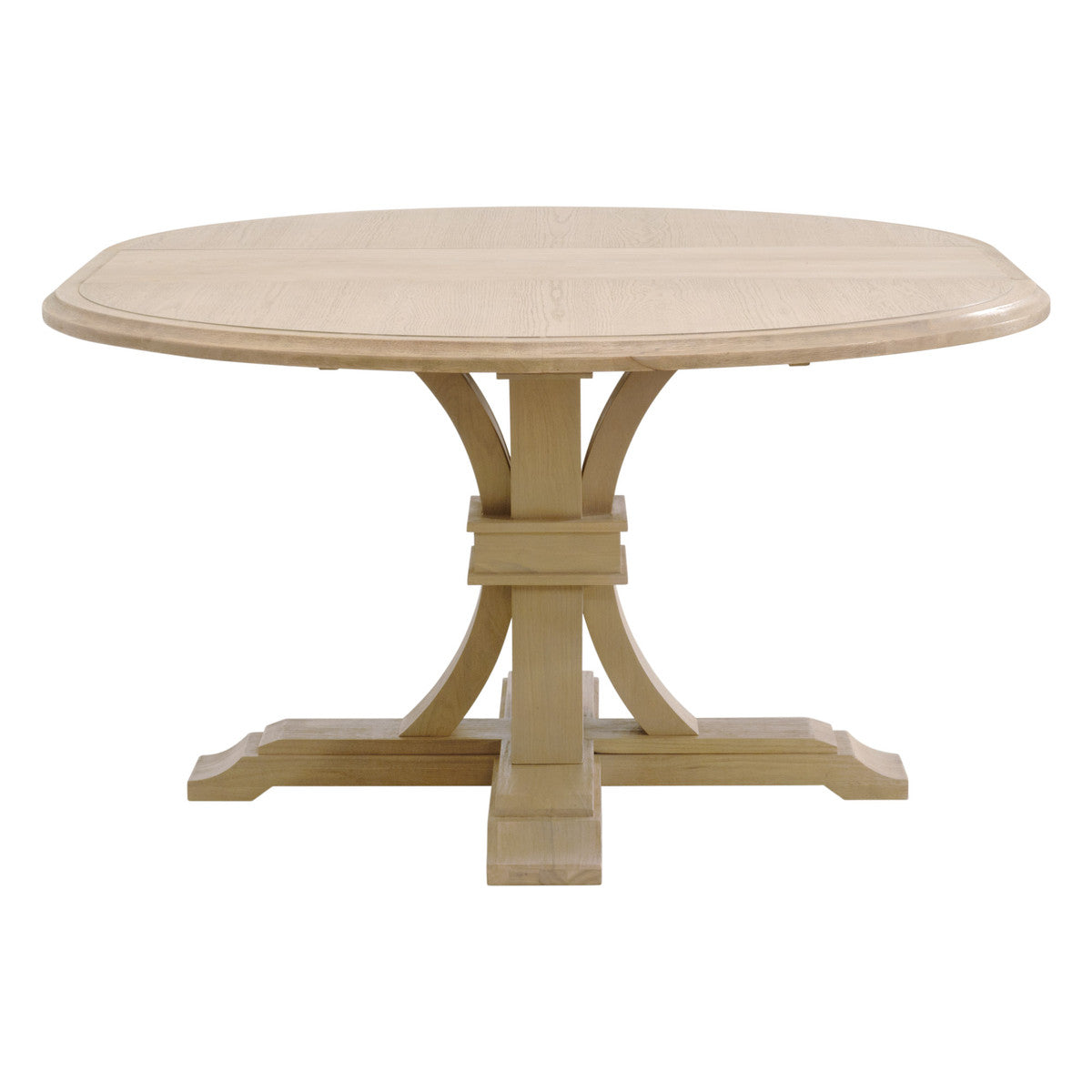 Devon 54&quot; Light Honey Oak Round Extension Dining Table