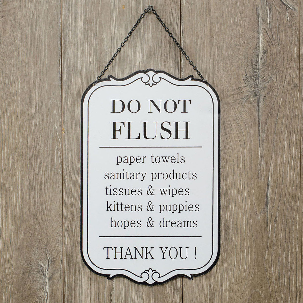 Bathroom Etiquette Hanging Sign