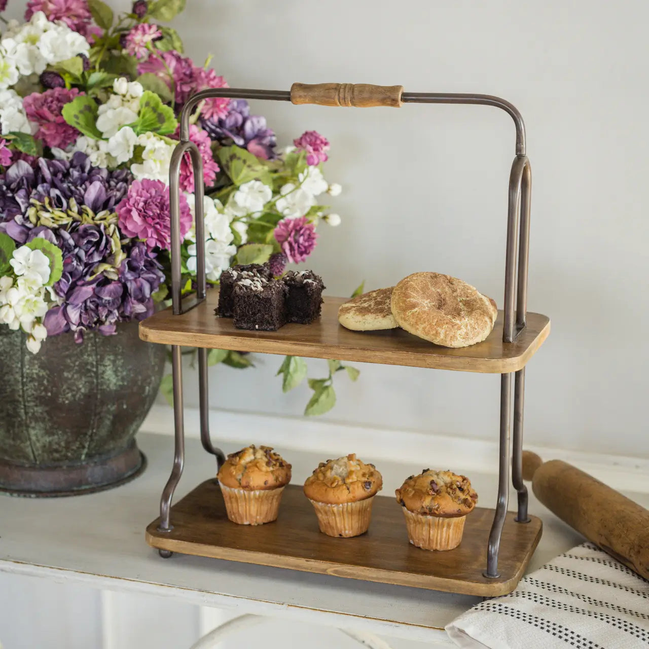 Two Tier Tabletop Shelf