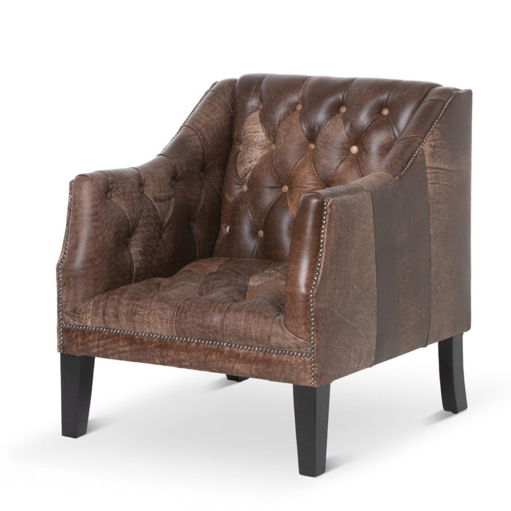 Brent Tufted Leather Club Chair