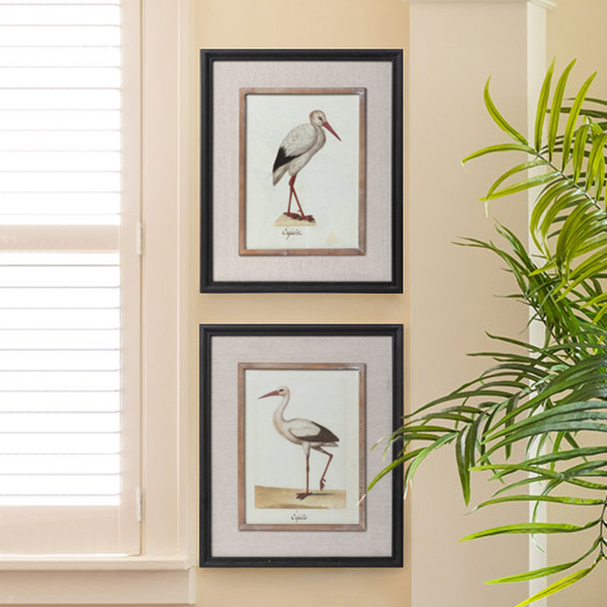 Coastal Heron Framed Print Set