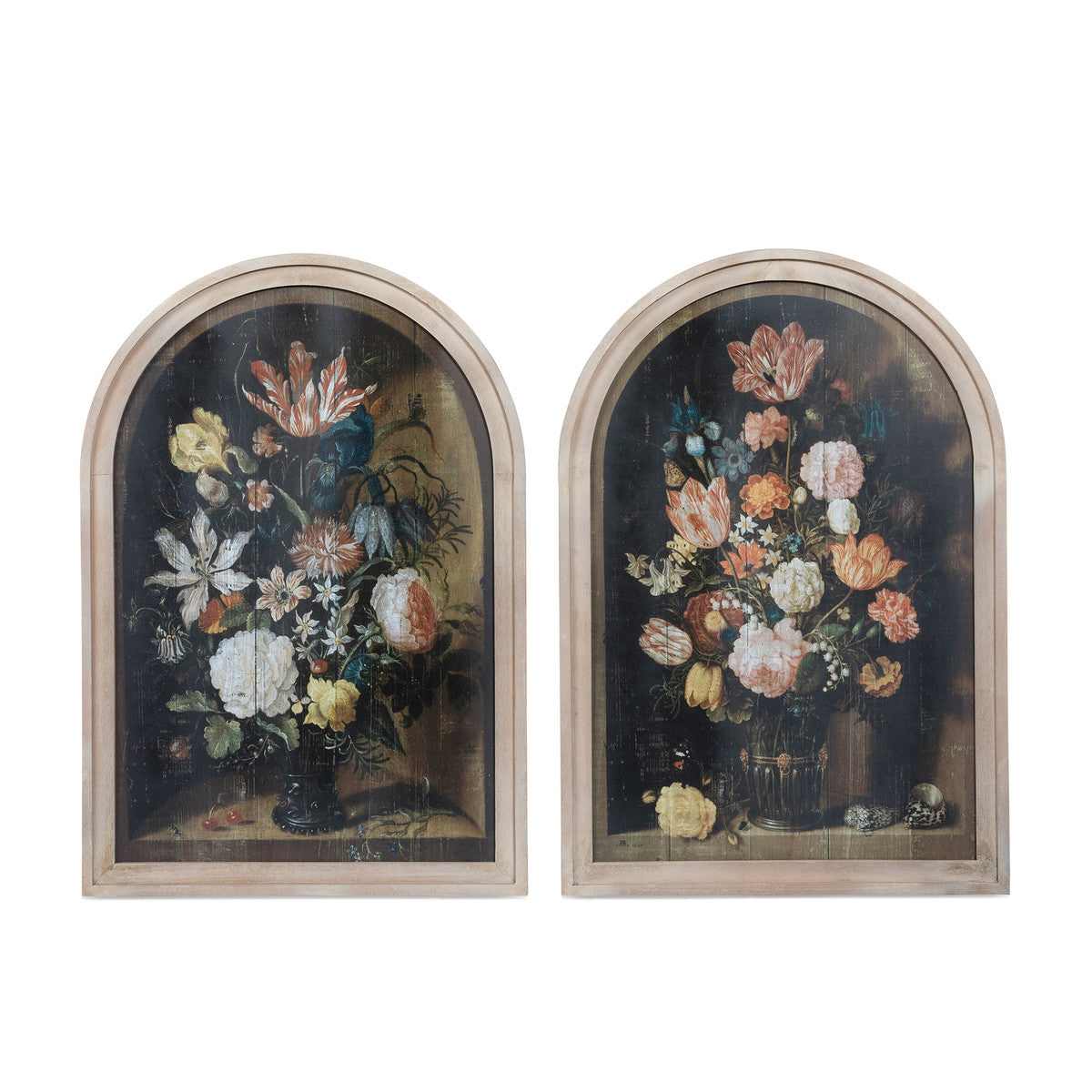 Renaissance Floral Wood Print Set