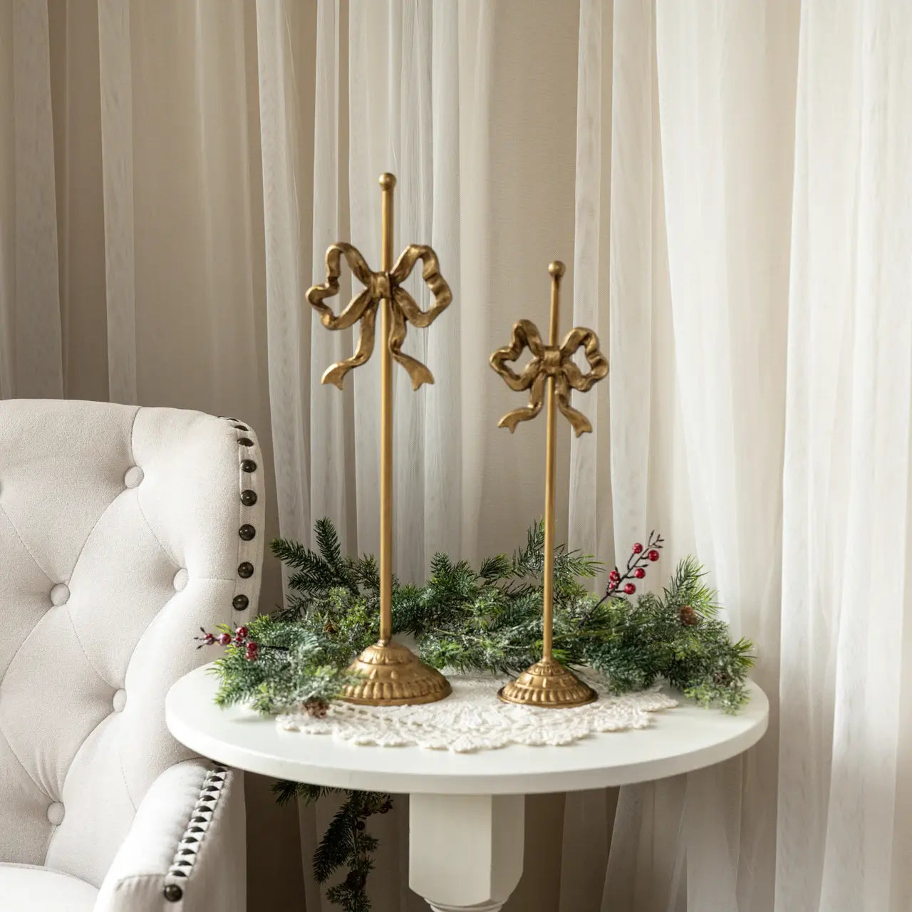 Gold Bow Display Stand