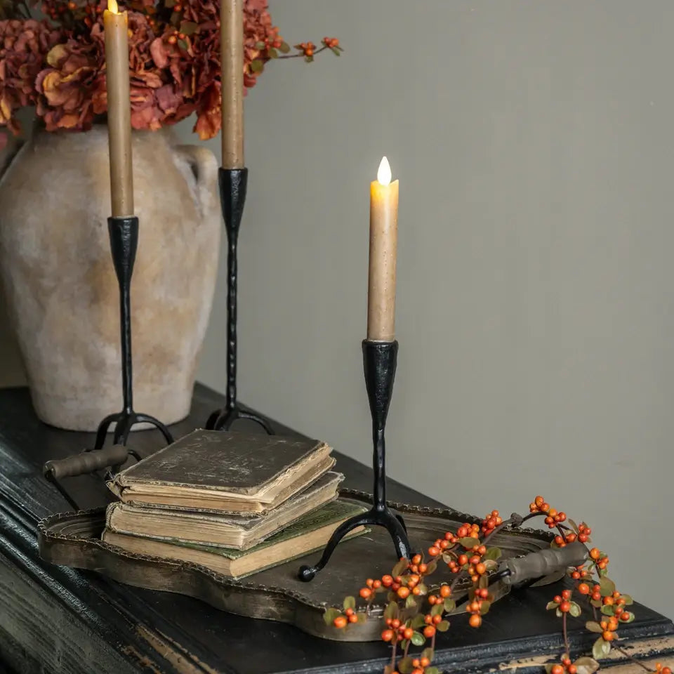 Forged Metal Taper Candle Holder