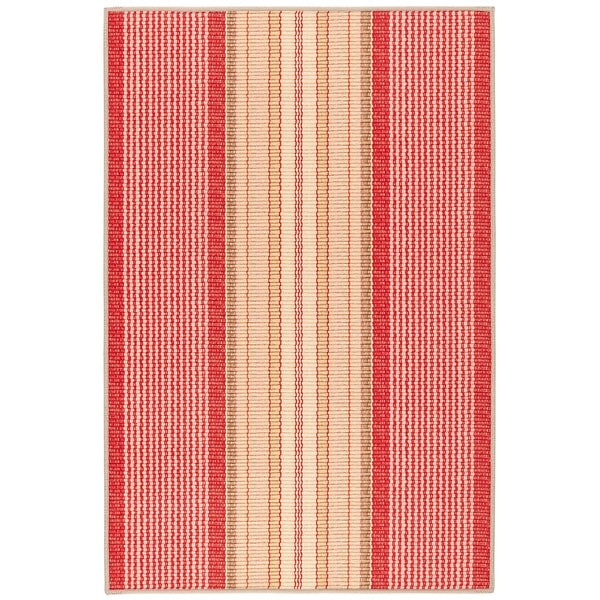 Framboise Ticking Multi Machine Washable Rug