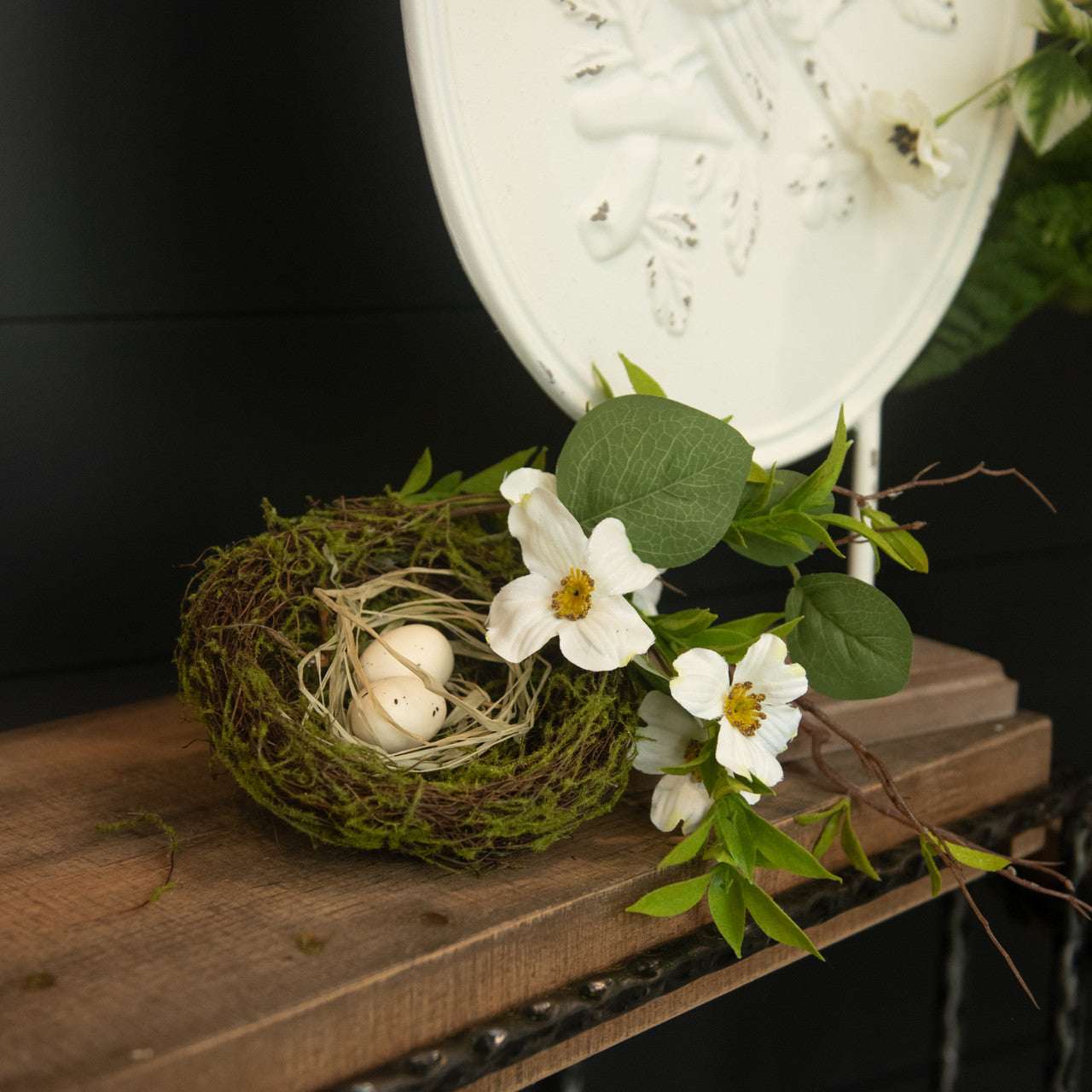 Bird Nest With Dogwood Branches