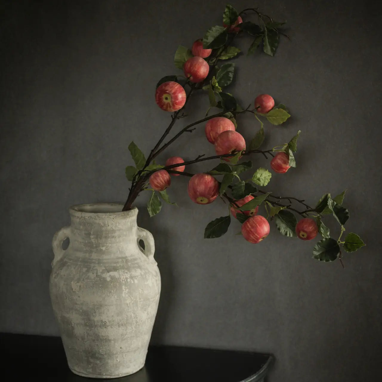 Whitewash Terracotta Vase With Handles