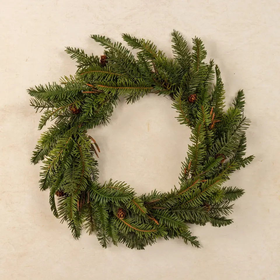 Hemlock & Douglas Fir With Mini Pinecones Wreath