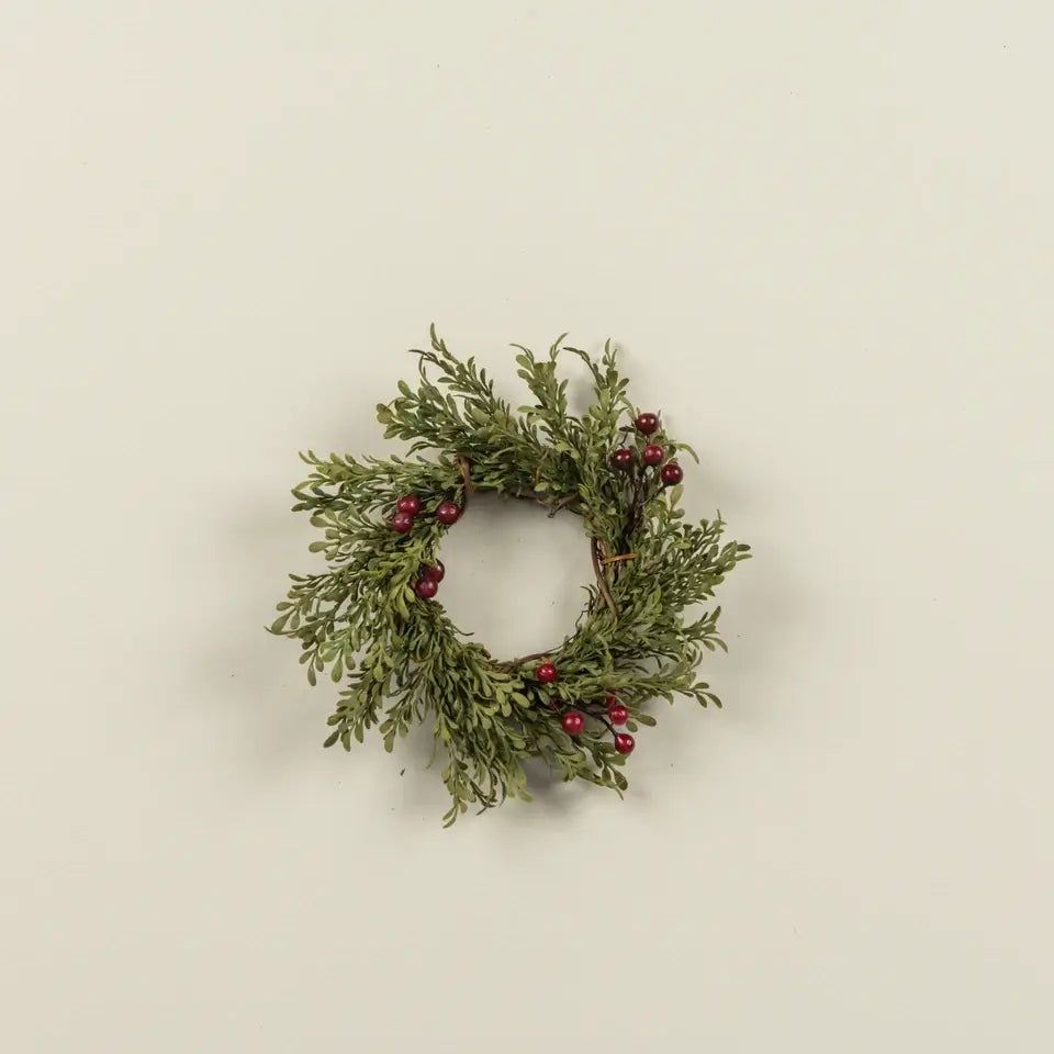 Mini Leaf & Berries Taper Candle Ring