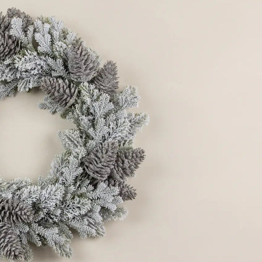 Glittered Pine & Pinecone Wreath