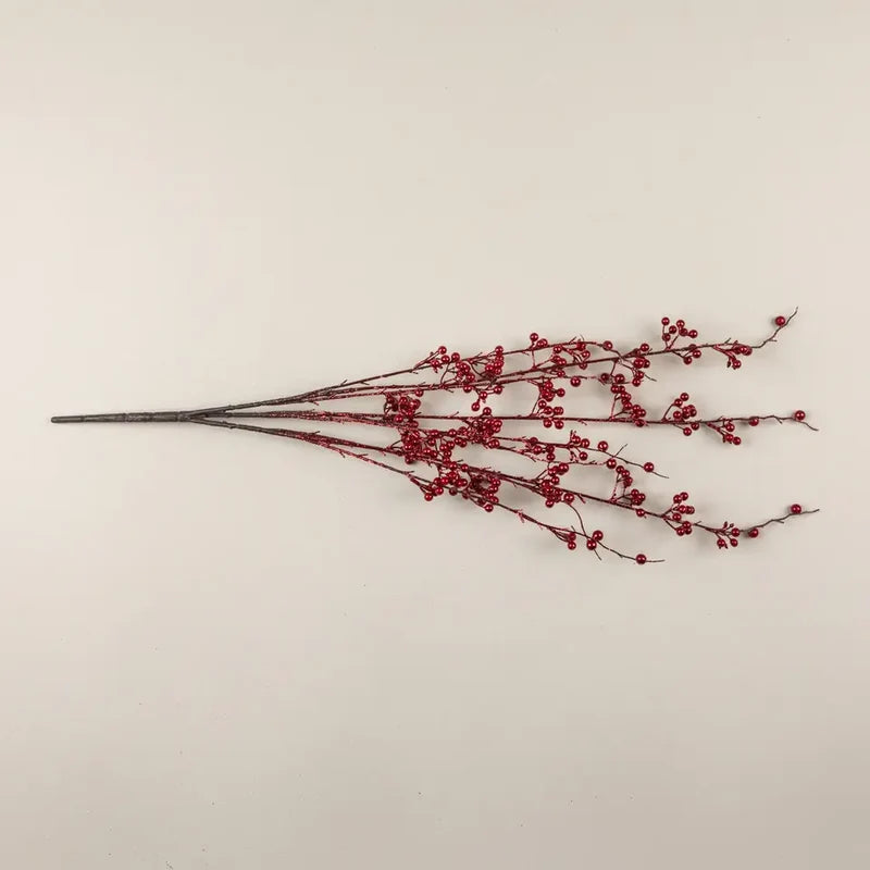 Glittered Red Berry Bush