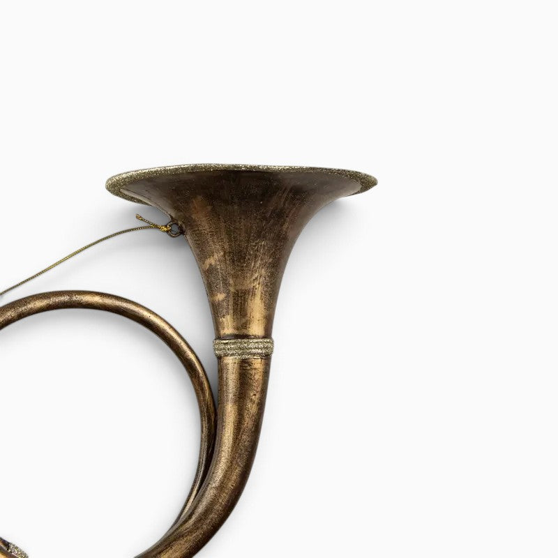 Gold French Horn Ornament
