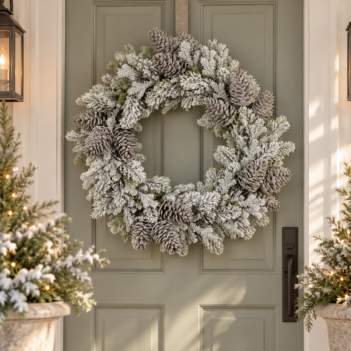 Glittered Pine & Pinecone Wreath