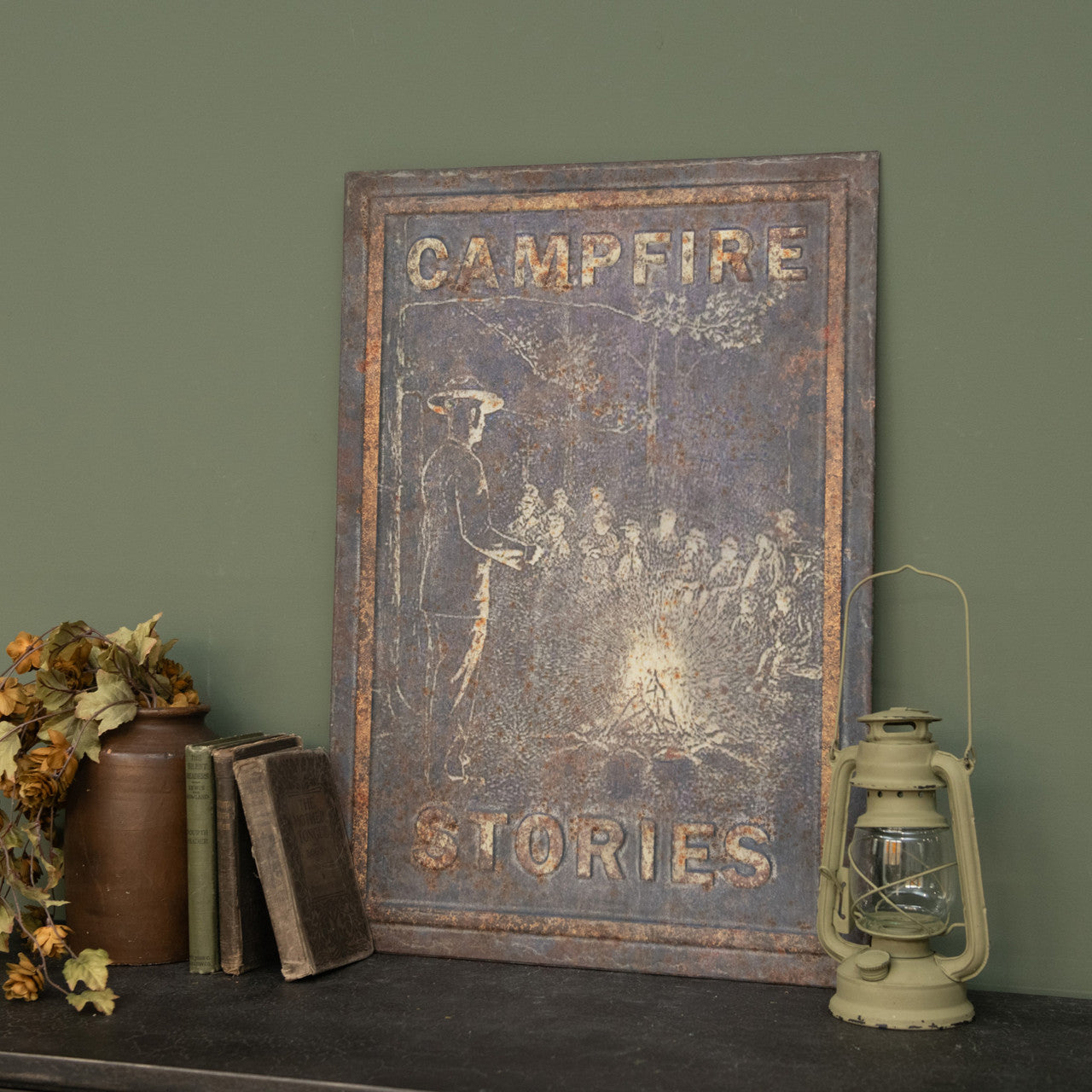 Campfire Stories Metal Sign