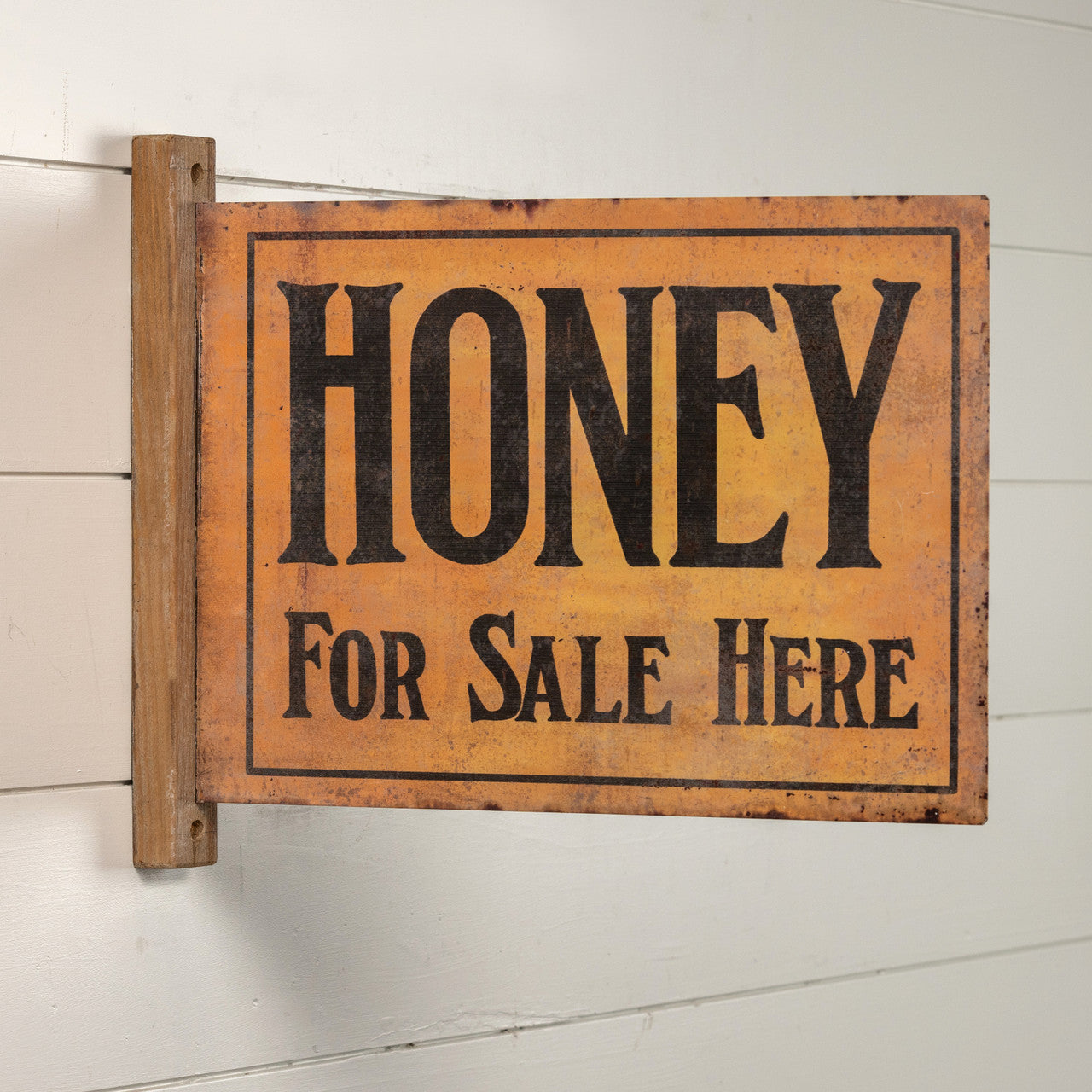 Double Sided Honey For Sale Hanging Metal Sign