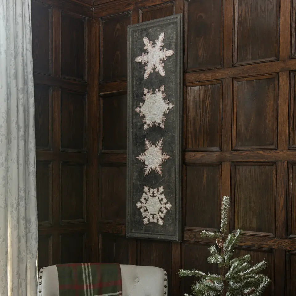 Framed Metal Snowflakes
