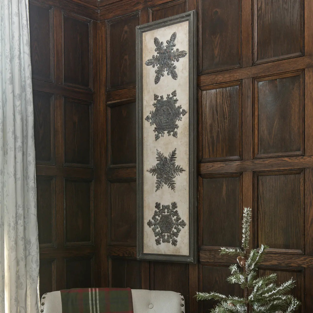 Framed Metal Snowflakes
