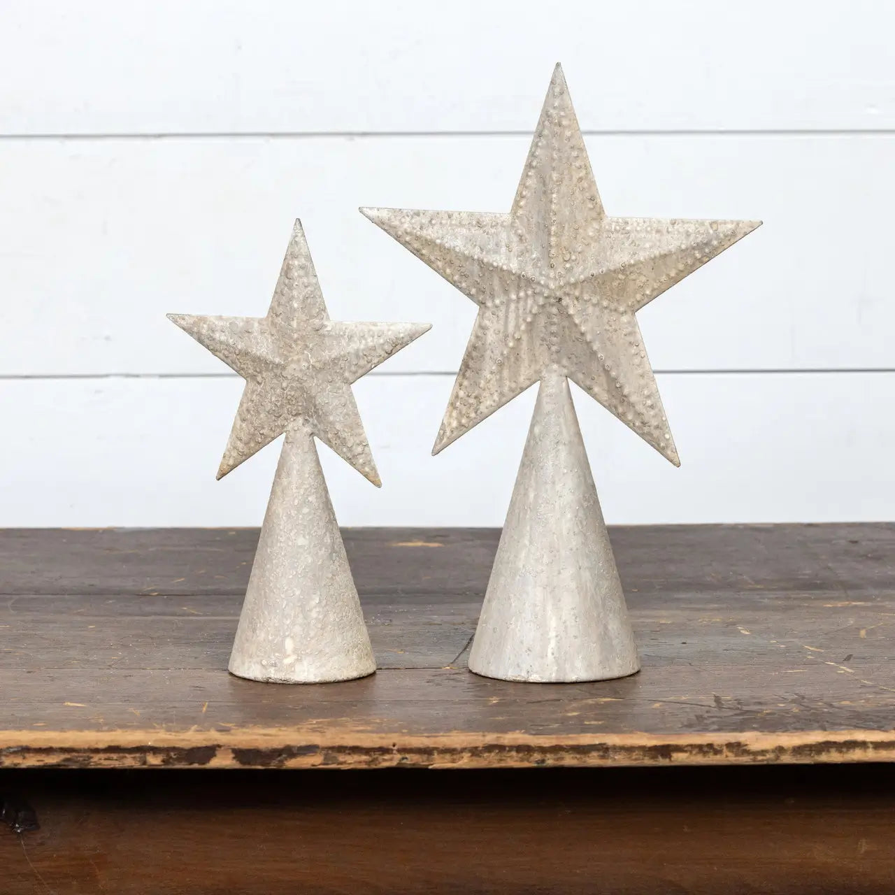 Cream Metal Star Tree Topper