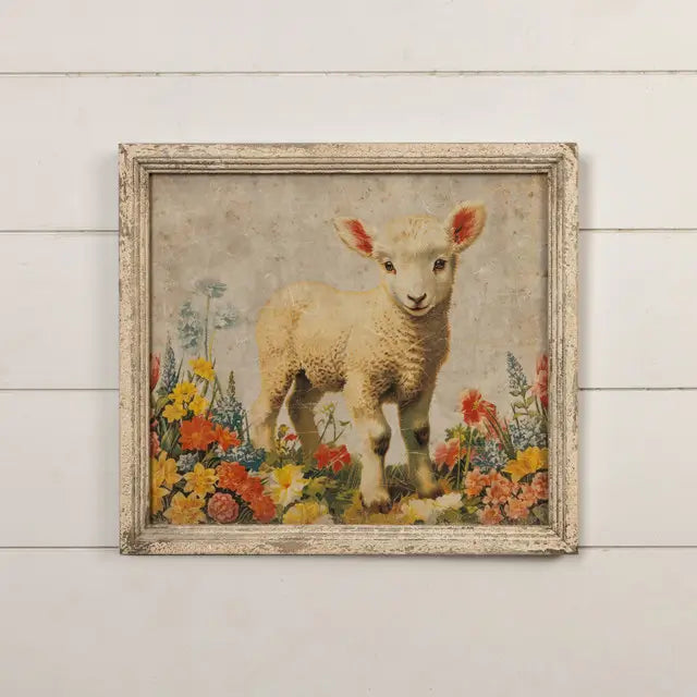Framed Baby Lamb Print