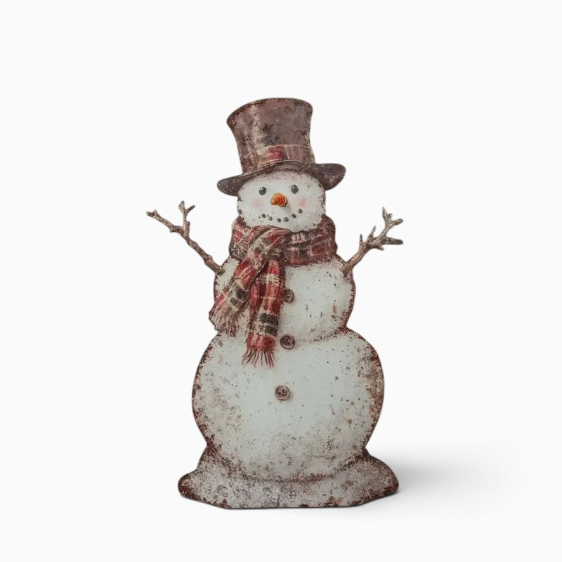 Plaid Snowman Metal Dummy Board