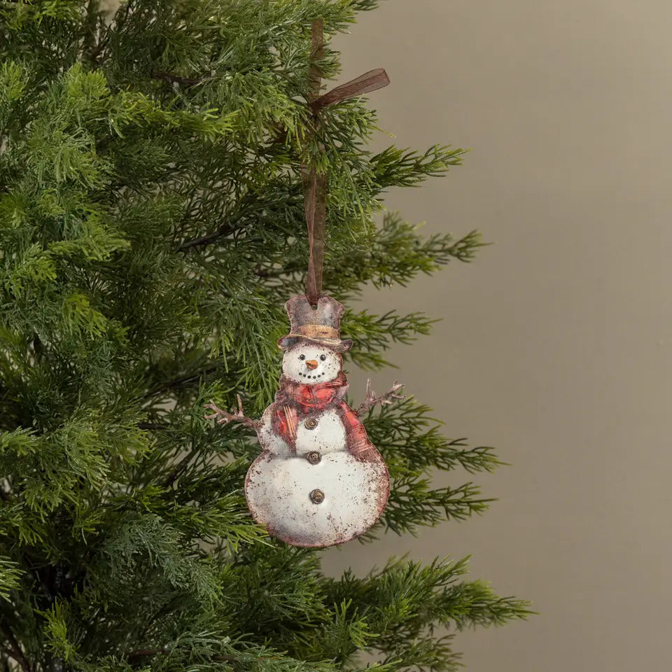 Vintage Holiday Metal Ornament