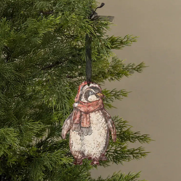 Vintage Holiday Metal Ornament