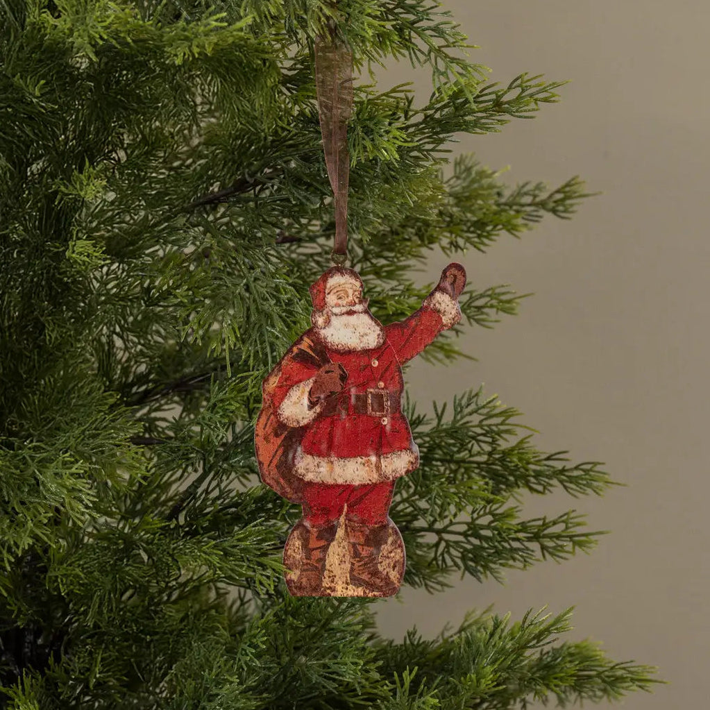 Vintage Holiday Metal Ornament