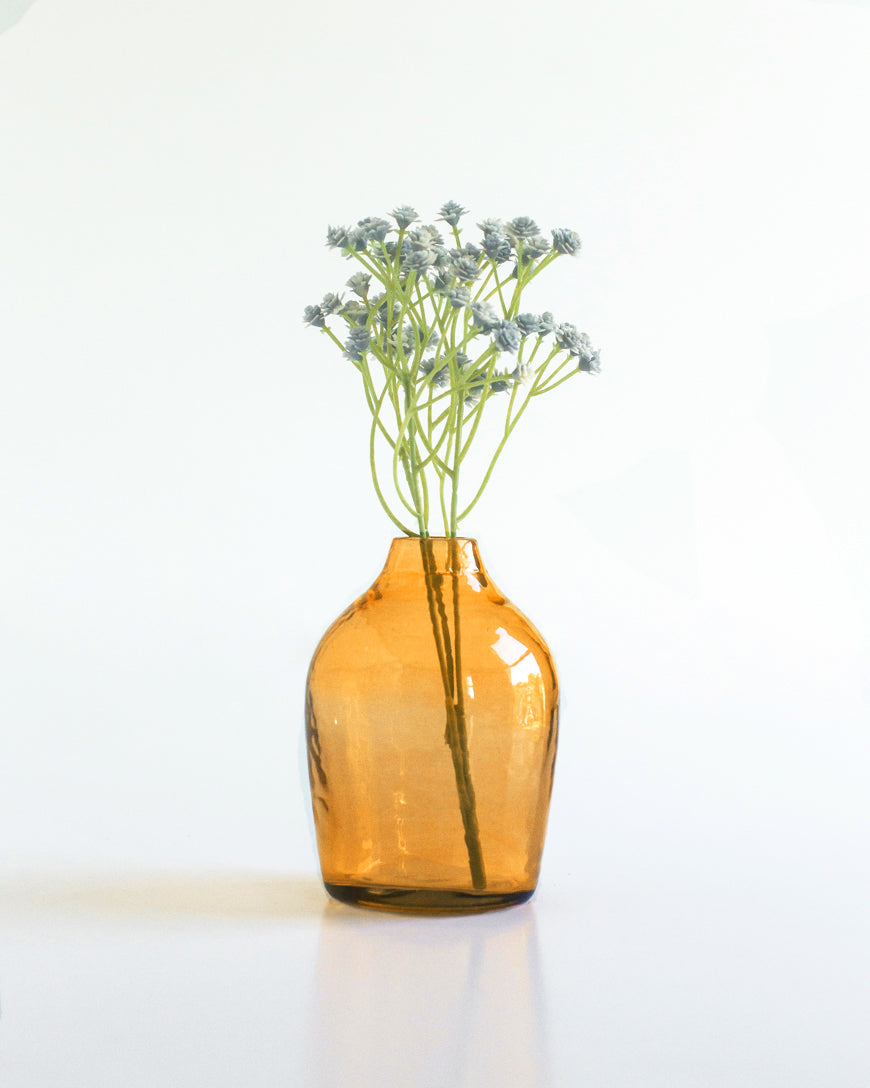 Haley Handblown Hammered Bud Vase