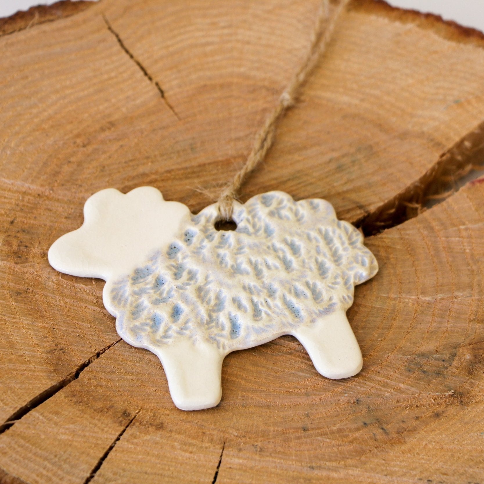 Handmade Ceramic Sheep Ornament
