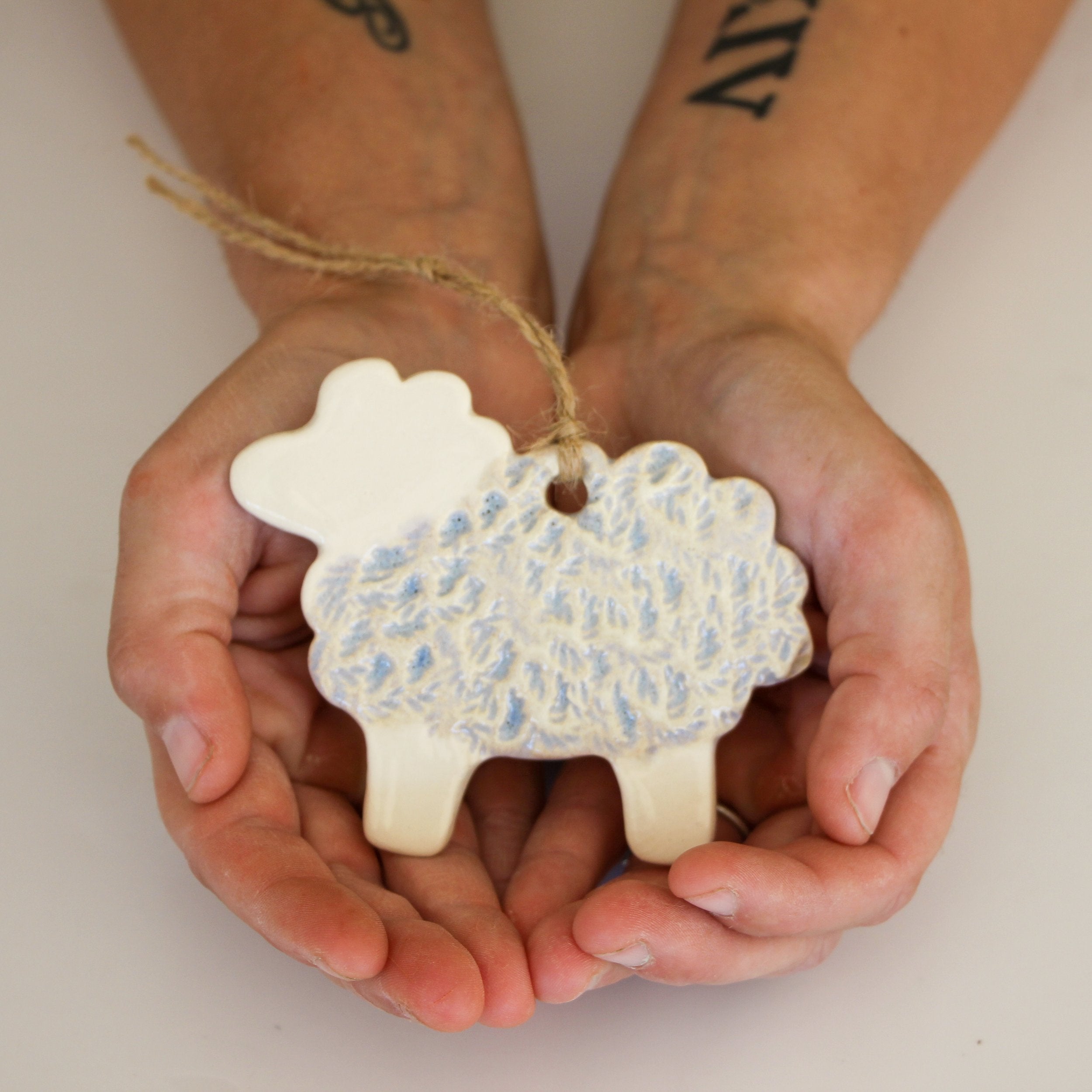 Handmade Ceramic Sheep Ornament