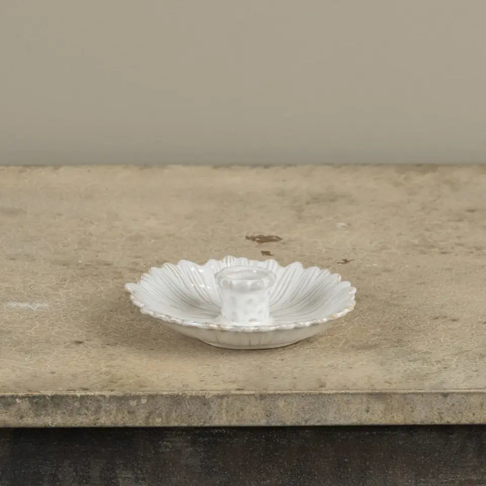 White Petals Candle Holder