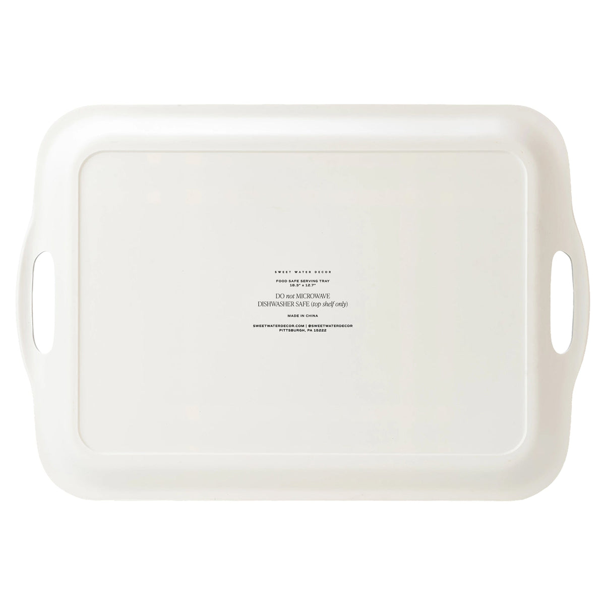 Navy Green Plaid Large Melamine Tray