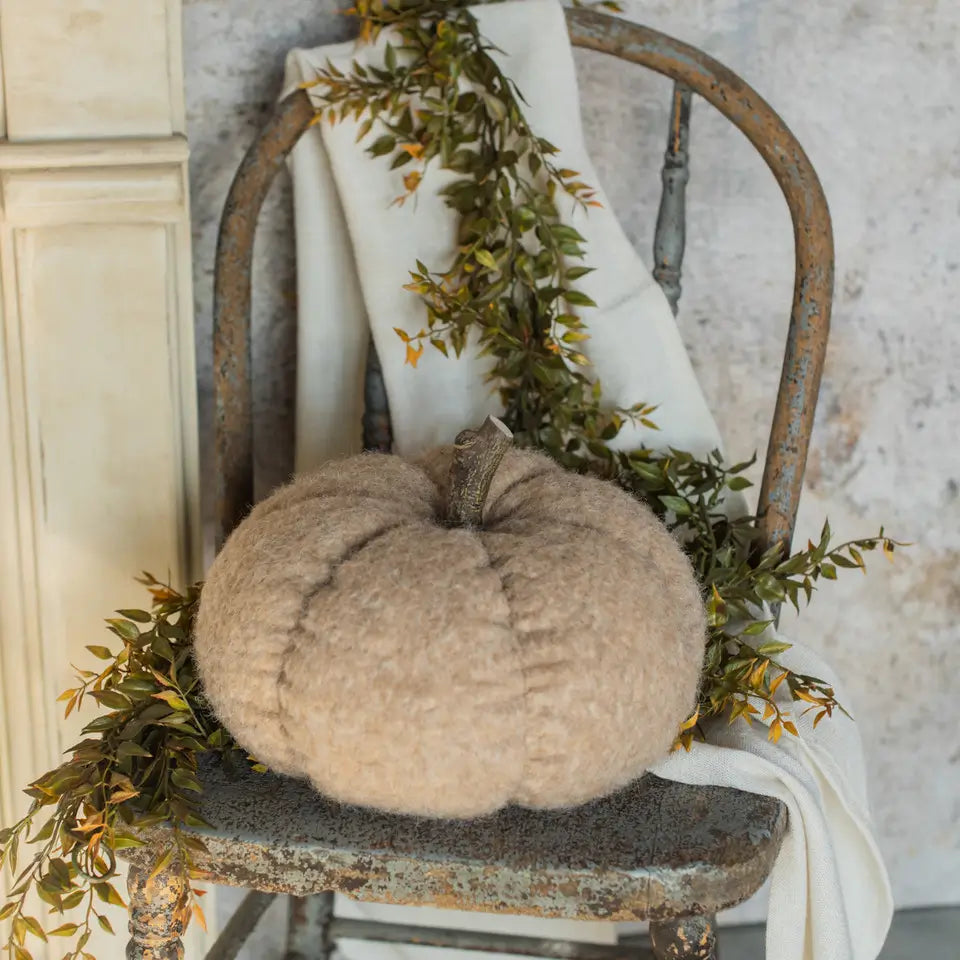 Tan Fabric Pumpkin