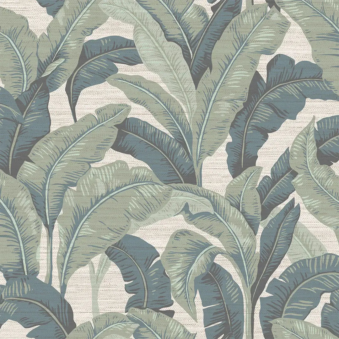 Layered Palm Faux Grasscloth Peel & Stick Wallpaper