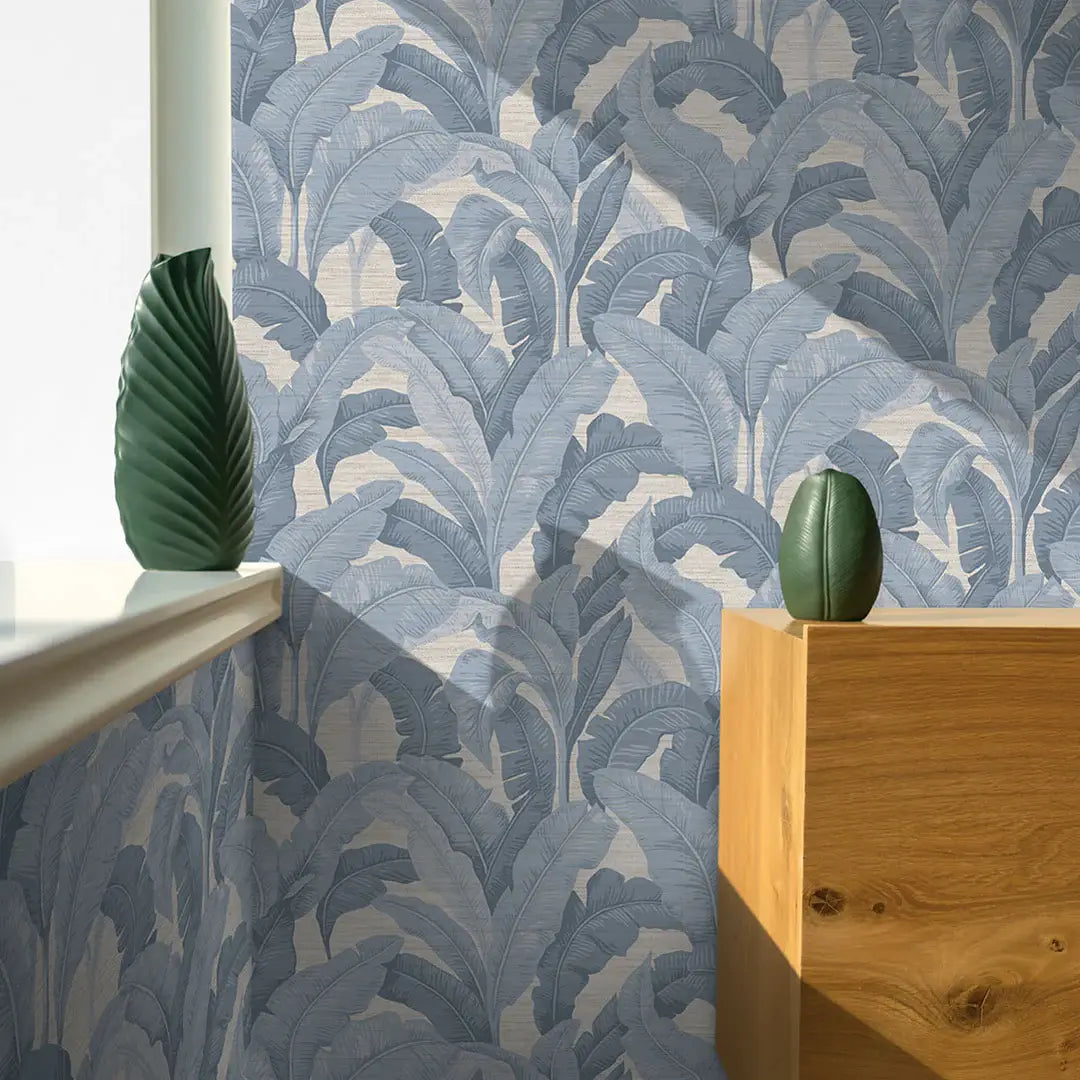 Layered Palm Faux Grasscloth Peel & Stick Wallpaper
