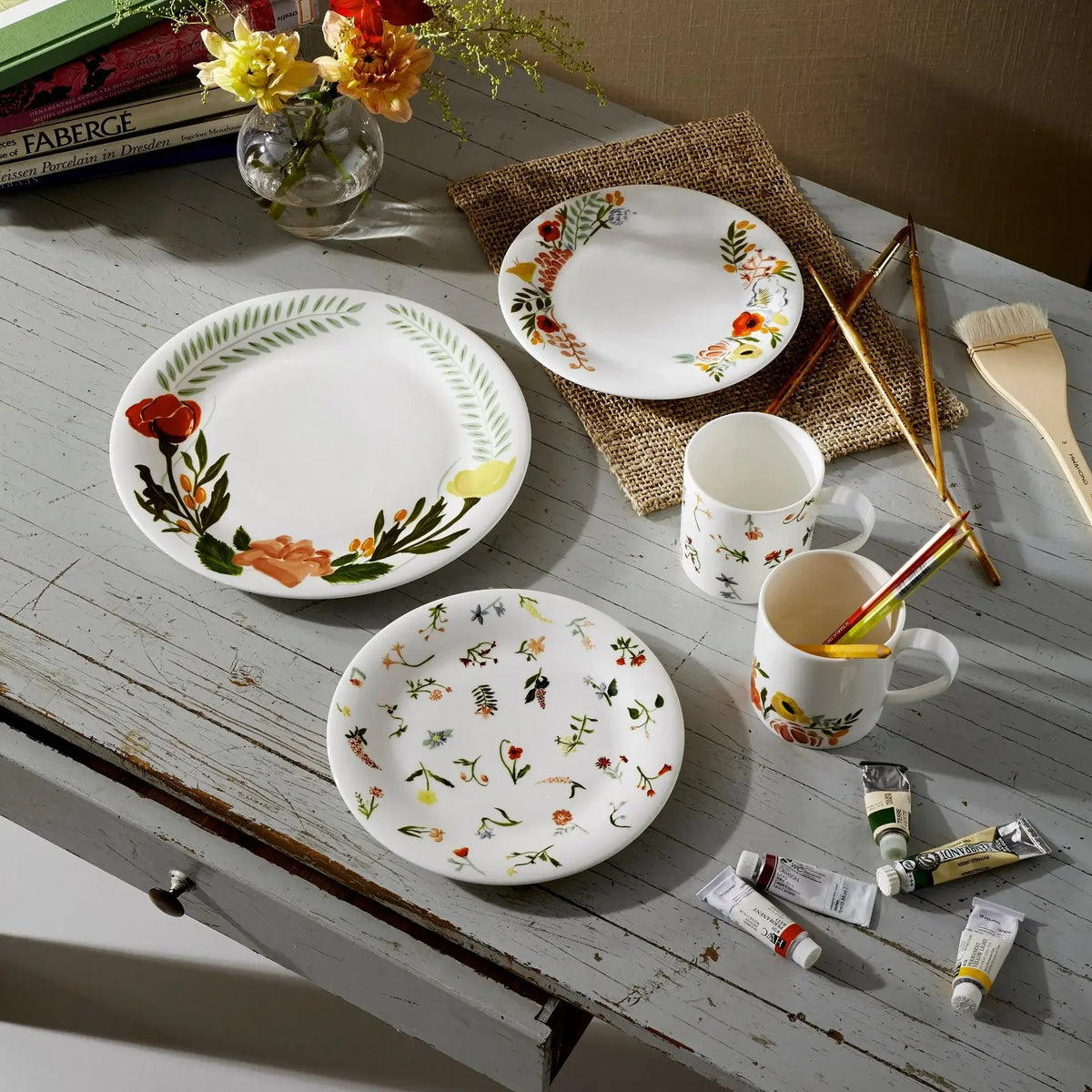Language of Flowers 8.5" Salad Plate Set