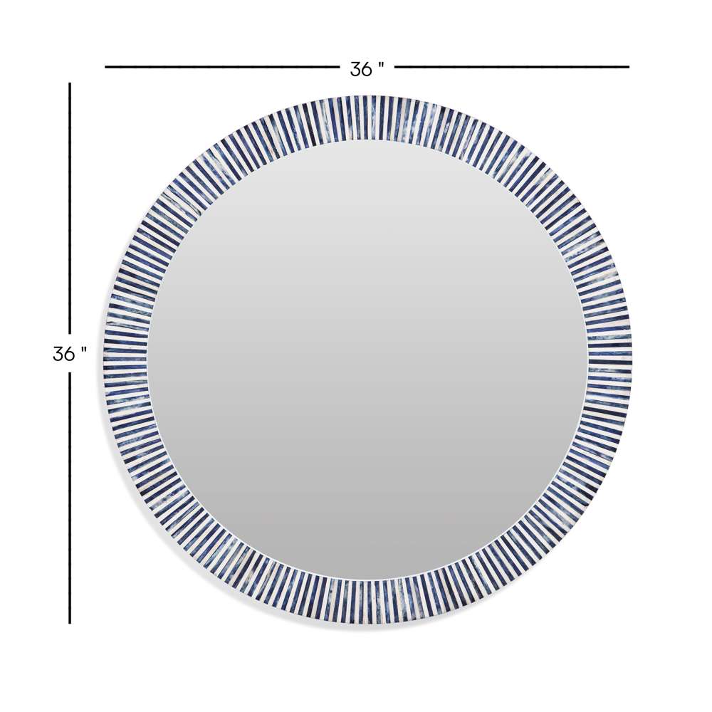 Radial Bone Wall Mirror