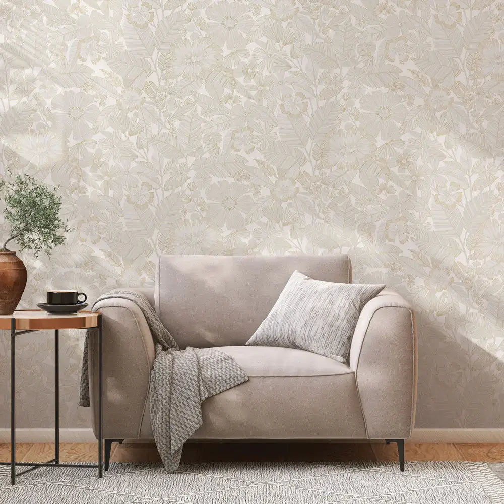 Metallic Bloom Peel & Stick Wallpaper
