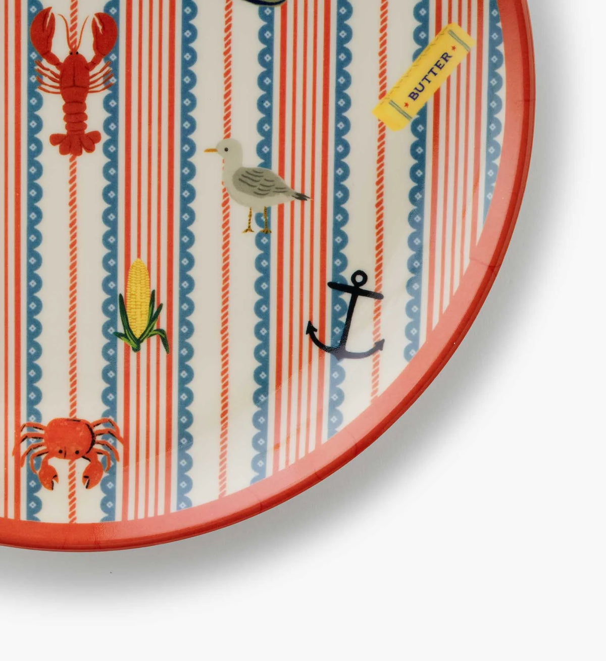 Rifle Paper Co. Seaside Melamine Dessert Plate Set