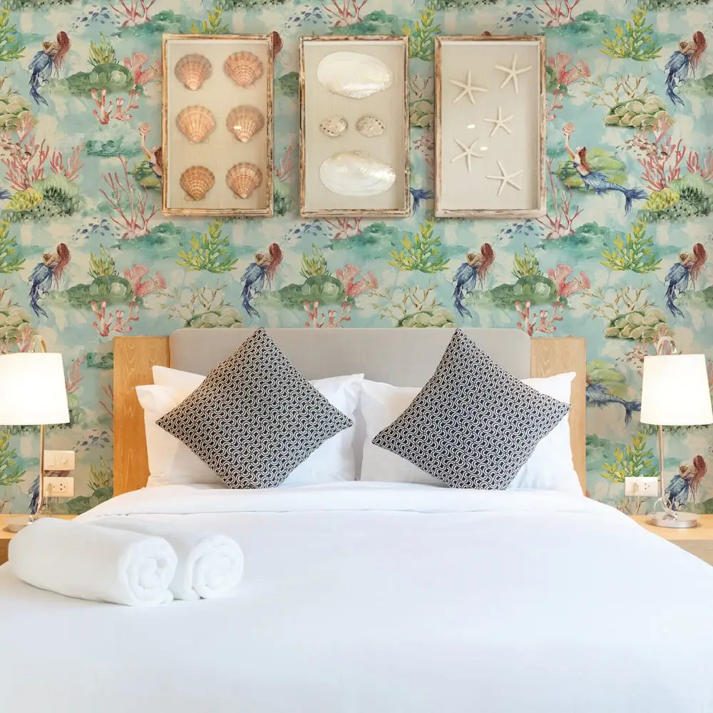 Mermaid Toile Peel & Stick Wallpaper