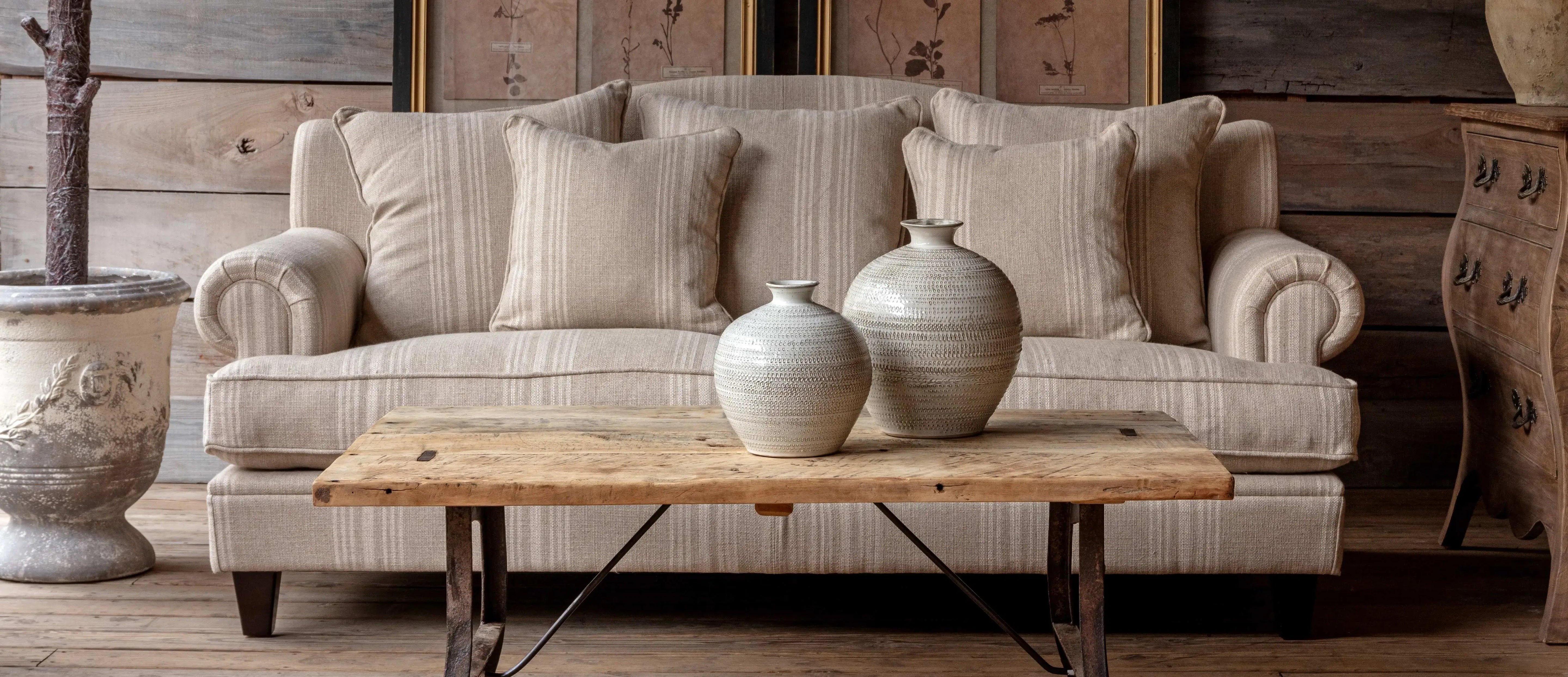 Belgium Striped Sofa