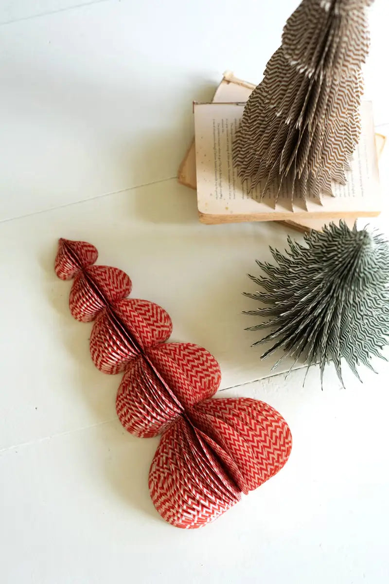 Printed Paper Accordion Christmas Tree Set