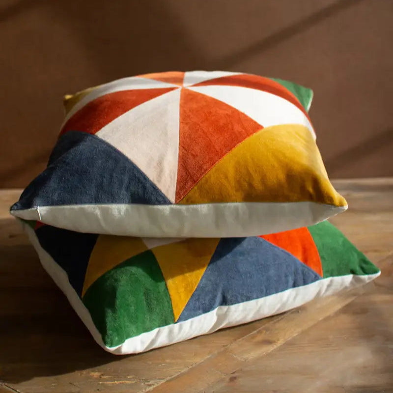 Velvet Patchwork Pillow Set